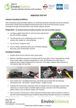 Asbestos Test Kit - Australian Samples